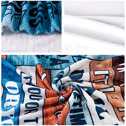 Grandpa Gifts Throw Blanket, Father's Day,Birthday Gifts for Grandpa, Best Grandpa Gifts from Grandchildren,Great Retirement Gift Super Soft Light Weight Couch Bed Christmas Throw Blanket 60'' x 50''