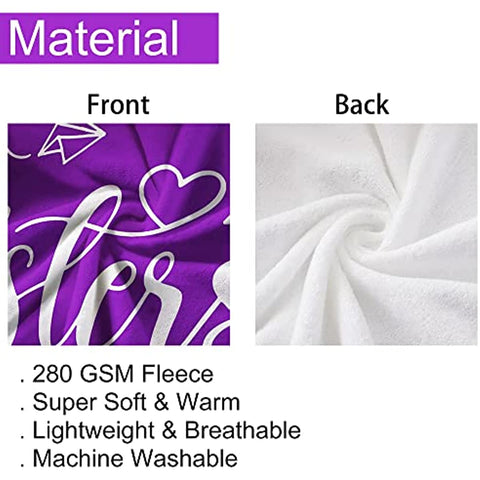 Sisters Gifts from Sister, Sister Blanket, Sister Birthday Gifts from Sister Throw Blankets, Sister, Gifts for Sister, Valentines Day Gift for Sister, Purple Blanket 50" x 60"