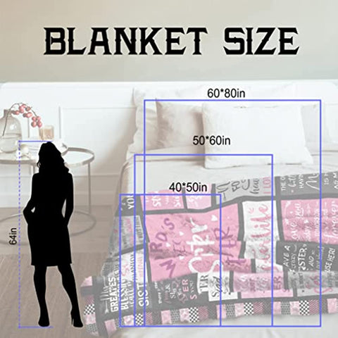 Sister Gifts Throw Blanket 50"x60" - Sister Birthday Gifts from Sister - Sisters Gifts from Sister - Happy Birthday Gifts for Sister - Gifts for Sister - Sister Blanket - Best Sister Gift Idea