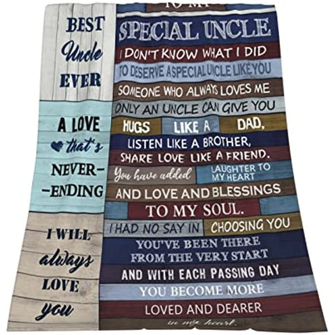 Uncle Gifts Blanket - Best Uncle Gifts - Gifts for Uncle - Uncle Gifts from Niece and Nephew - Uncle Birthday Gifts - Gifts for Uncles from Nieces - Best Uncle Ever Gift Ideas Blankets 60"x50"