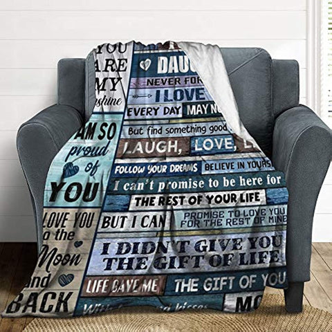 Daughter Gift from Mom Gifts for Daughters from Mothers Birthday Gifts for Daughter Adult Flannel Blanket for Anniversary Birthday to My Daughter Blanket 50x60in