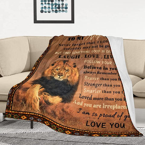 Nephew Blanket, Nephew Gifts from Auntie, Gifts for Nephew, Valentine's Day Gifts for Nephew 50"×60"