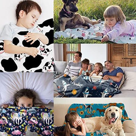 Fox Blanket for Boys Girls, Kid Cute Fox Print Throw Blanket for Couch Bed Sofa Living Room Decor, Soft Cozy Foxes Blanket Ideal Gifts for Baby Toddler Infant Newborn 40 "x 50"