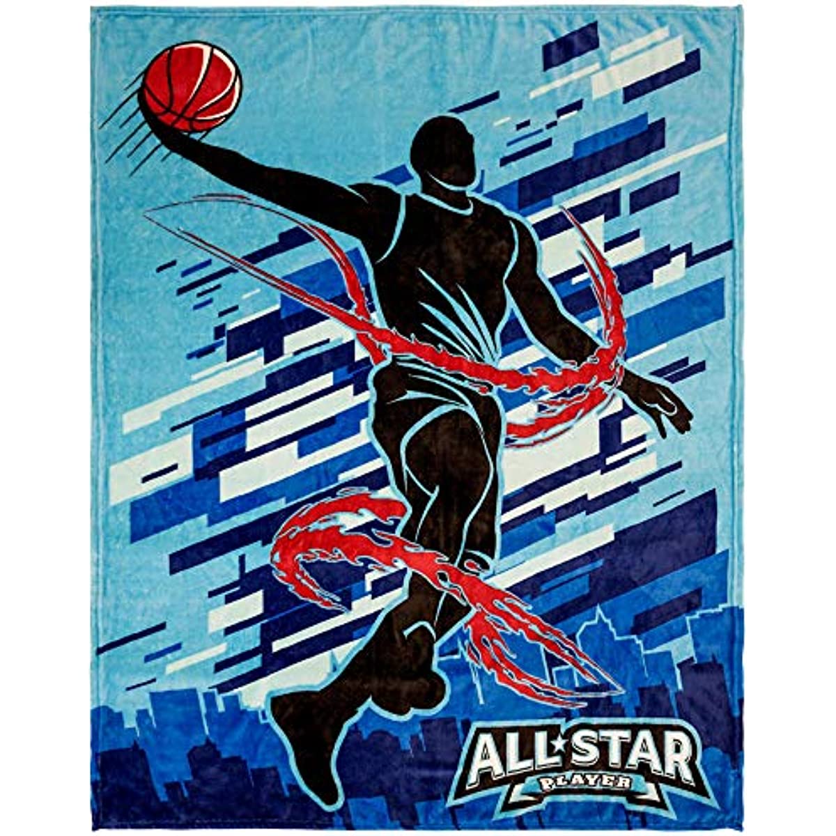 Basketball All-Star Super Plush Blanket Sports Fan Blankets - Perfect for Kids, Decor, Sporting Events, etc!