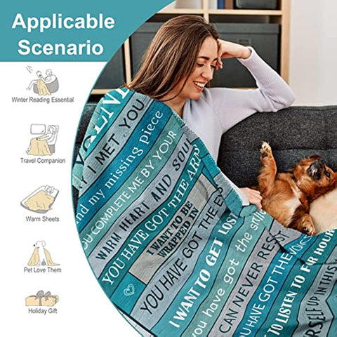 Mother's Day for Girlfriend, Gifts for Girlfriend Blanket 60"x50", Girlfriend Gifts Ideas, Romantic Gifts for Her, Birthday Gifts for Girlfriend, Girlfriend Birthday Gifts