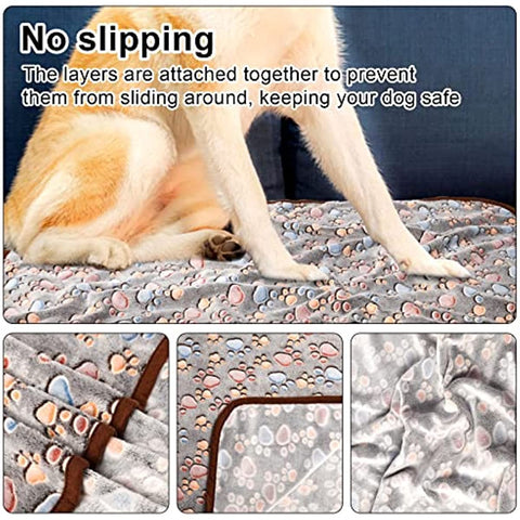 Dog Blankets for Large Dogs, Pet Blankets for Dog Bed Cover, Puppy Blankets for Couch, Kitten Blanket, Soft Fleece Blankets for Dogs, Cats, 41"x31", 3 Pack(2 Tan+1 Brown)