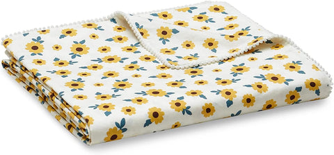 Cooling Bamboo & Cozy Velvet Dual-Sided Duvet for Weighted Blankets (80''x87'') - Blue Grey Print