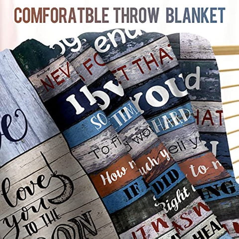 To My Boyfriend Blanket Romantic I Love You Blessing Sweet Gifts for Birthday Anniversary Valentines Christmas Thanksgiving Fathers Day Soft Cozy Smooth Lightweight Plush Throw Blankets 50"x60"