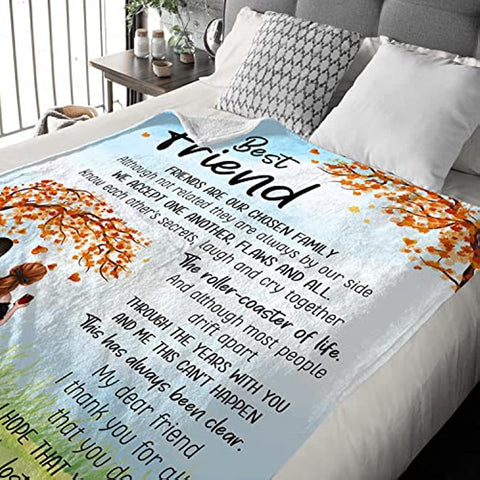 Custom Best Friend Blanket for Friends, to My Best Friends Blanket, Friendship Blanket for Women, Personalized Blanket Gifts for Women, Personalized Blanket to My Bestie Throw Blanket for BFF