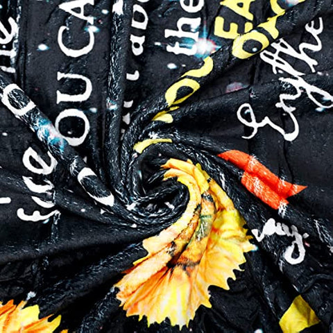 Daughter Gift from Mom Dad Sunflower Blanket to My Daughter Never Forget That I Love You Fleece Blanket Ultra-Soft Micro Light Weight Warm Bed Throw Blanket