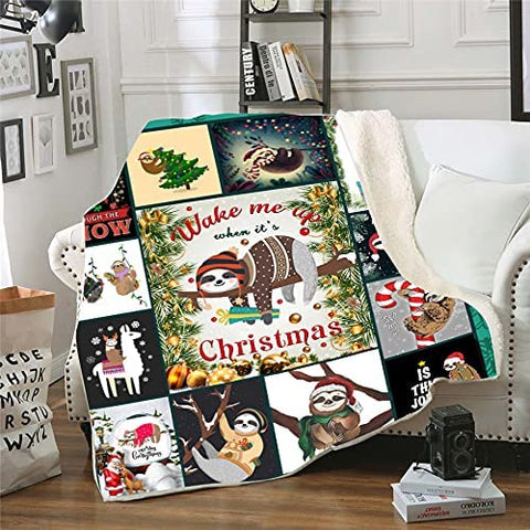 Flannel Blanket 3D Sloth Blanket Lightweight Cozy Soft Plush Throw Blanket for Sofa Couch Bed All Season (3D Sloth, 60'' x 50'')