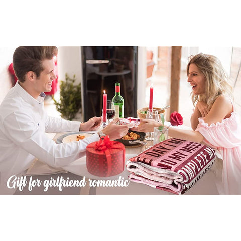 Mothers Day Birthday Gifts from Boyfriend, Gift for Girlfriend Birthday Gifts, Girlfriend Gift Ideas Throw Blankets Birthday Gifts for Anniversary Blankets for Bed Sofa and Couch 80x60