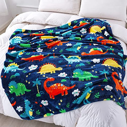 Dinosaur Blanket for Boys, Dinosaur Toddler Blanket for Boys and Girls, Cute Dinosaur Blankets for Kids, Toddler Boys Blanket Soft Dinosaur Fleece Kids Throw Blanket for Toddler (50x60 inch)