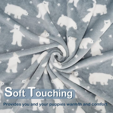 1 Pack 3 Puppy Blanket for Pet Cushion Medium Dog Cat Bed Fluffy Fleece Throw Dog Blankets Super Soft Cute Pet Blanket Cover for Bed,Kennel,Sofa (30 * 20inch)
