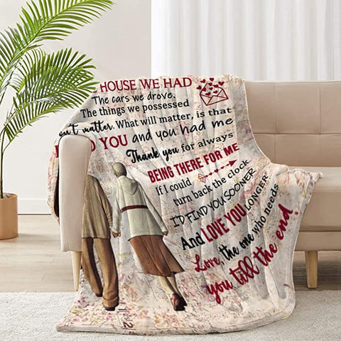 To My Wife Blanket from Husband Valentines Day Gifts for Her Throw Blanket Anniversary Birthday Gifrs for My Wife Romantic Gifts for Her 50''x60'' Blanket for Wife
