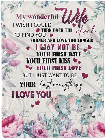 Mother's Day Birthday Gifts for Wife, to My Wife Blanket from Husband, Anniversary Christmas Valentines Gift for Wife, Her, Presents for Wife Birthday Gift Ideas (Wife Blanket, Choose Size)