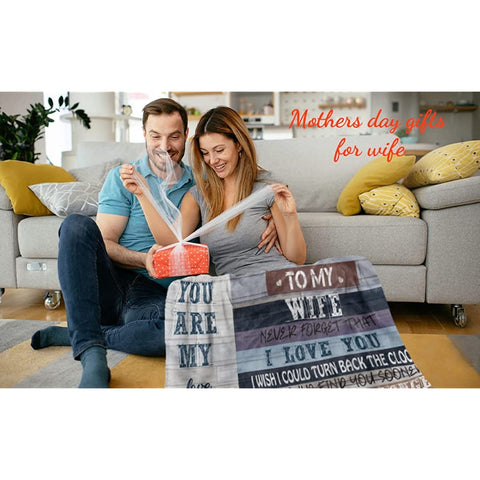 Birthday Gifts for Wife from Husband,Wife Birthday Gift Ideas,Mother Day Wedding Anniversary Birthday Romantic Gifts for her,Wife Blanket 60X50