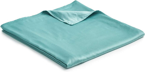 Cooling Bamboo & Cozy Velvet Dual-Sided Duvet for Weighted Blankets (80''x87'') - Blue Grey Print