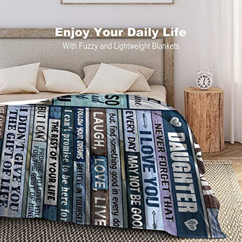 Daughter Gift from Mom Gifts for Daughters from Mothers Birthday Gifts for Daughter Adult Flannel Blanket for Anniversary Birthday to My Daughter Blanket 50x60in