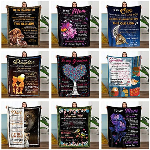 Mothers Day Birthday Gifts for Grandma from Granddaughter, Grandma Gift Mother's Day Soft Bed Grandma Blanket
