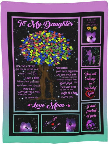 Granddaughter Gifts from Grandma, Granddaughter Blanket,Gifts for Granddaughter,Anniversary-Soft Butterfly Granddaughter Blanket from Grandma 40 x 50 in