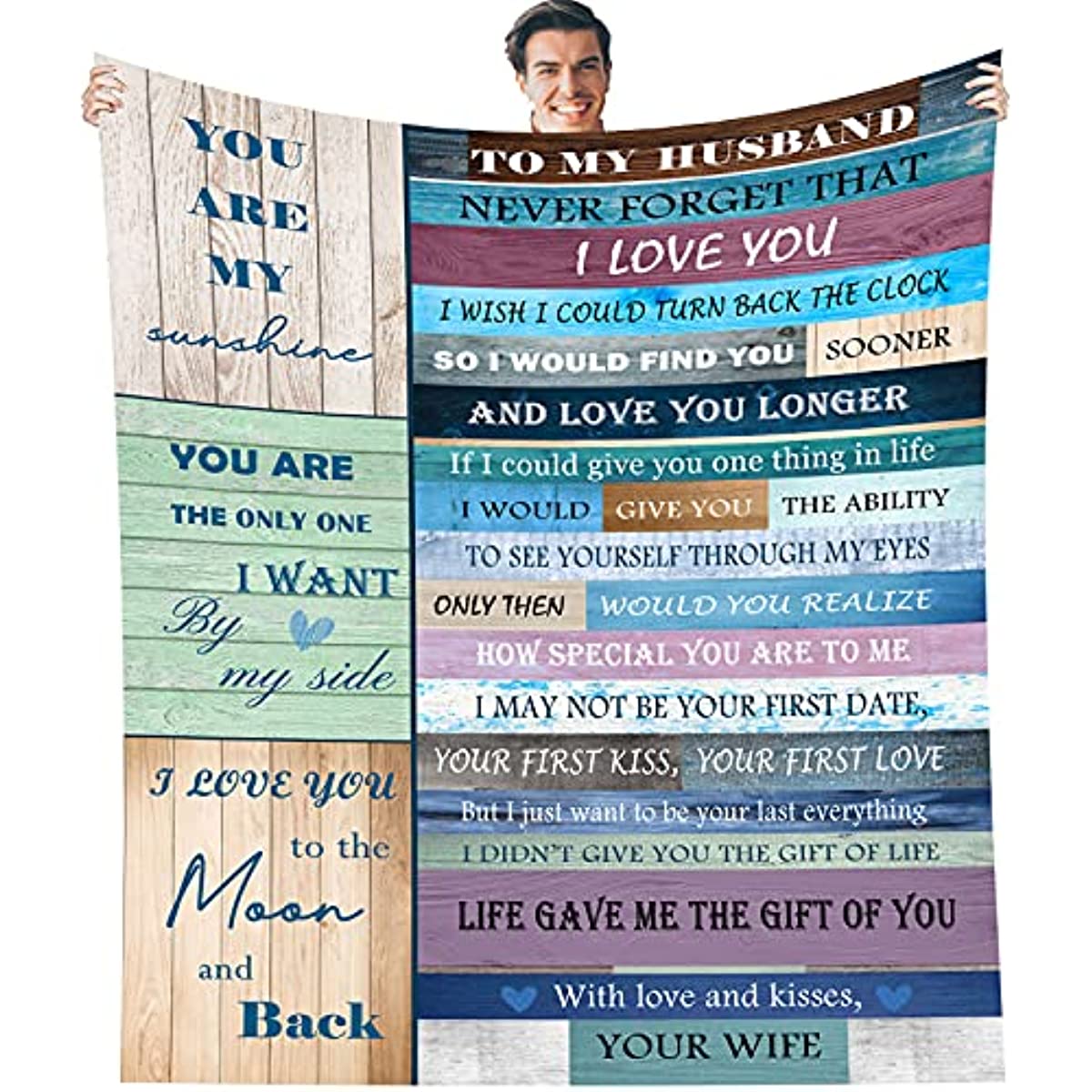 Gifts for Husband, for Him,Husband Birthday Gift,You are My Life Blanket 60"x 80"to My Husband from Wife