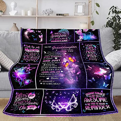 Gifts for Granddaughter Blanket, Granddaughter Gifts from Grandma, Granddaughter Gifts, Granddaughter Birthday Gifts, Graduation Gifts for Granddaughter Throw Blanket 50"x60"