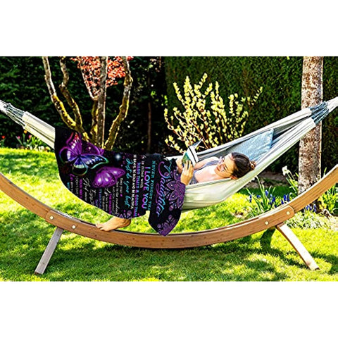 Daughter Blanket from Mom,Mothers Day Daughter Gifts,Fleece Purple Butterfly Sublimation Throw for Daughter&Girl's Birthday/Holiday Present,60x50 inches