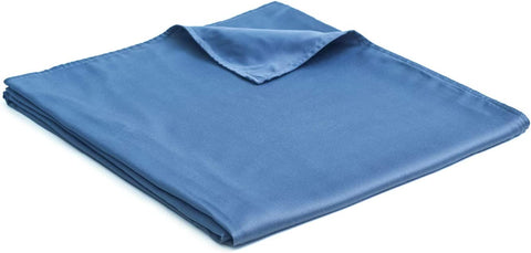 Cooling Bamboo & Cozy Velvet Dual-Sided Duvet for Weighted Blankets (80''x87'') - Blue Grey Print