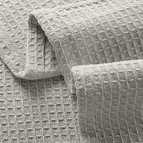 100% Cotton Thermal Blanket, Breathable Bed Blanket Queen Size, Soft Waffle Blanket, Queen Blanket, All Season Cotton Blanket, Light Grey