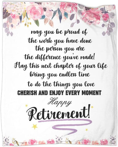 Retirement Gifts for Women Farewell Gifts for Coworkers Blanket Throws Blankets Gifts for Colleague Retired Holiday Birthday 50x60 in
