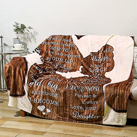 to My Mom Blanket Mother's Day Birthday Gifts for Mom from Daughter, Women's Day Gifts for her Anniversary Mom Gifts, I Love You Mom Gift Ideas Super Soft Throw Blankets from Daughter, 80''x60'' inch