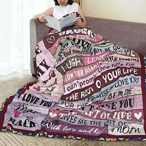 to My Daughter Gifts Throw Blanket Daughter Blankets from Mom Birthday Gifts from Mother Christmas Thanksgiving New Year Valentines Day Gifts 50"x60"