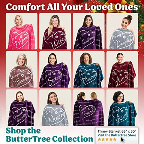 Granddaughter Gifts from Grandma, to My Granddaughter Blanket, Grand Daughter Gifts from Grandma, Graduation Gifts for Granddaughter, Gifts for Granddaughter, Throw Blanket 65" x 50" (Purple)