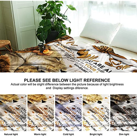 Son Gifts from Mom Blanket Gifts for Son from Mom Son Blanket from Mom to My Son Blanket from Mom Birthday Valentines Day Graduation for Son Him Boy Throw Bed Blanket 50" X 40"