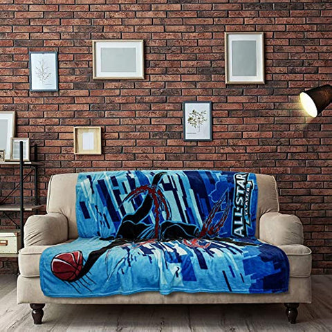 Basketball All-Star Super Plush Blanket Sports Fan Blankets - Perfect for Kids, Decor, Sporting Events, etc!