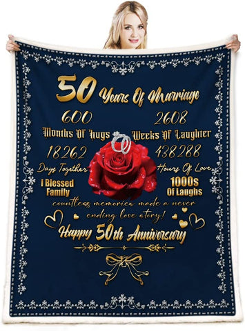 to My Wife Blanket,to My Wife Gifts from Husband Throw Blanket,Valentine Blanket Throw,Valentine Gifts for Women,Red Rose Valentine Day Gifts Blanket for Sofa Couch Decor 50"x 60"