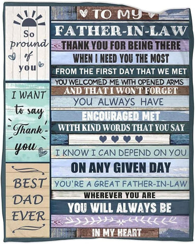 to My Son in Law Blanket from Father Mother in Law Gifts Ideas for Son-in-Law Throws Blankets 50*60 in