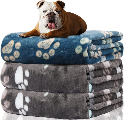 1 Pack 3 Blankets for Dogs Blankets for Large Dogs Medium Dog Blanket Super Soft Fluffy Premium Fleece Pet Blanket Flannel Throw for Dog Puppy Cat Paw Blanket(41x31 inch)