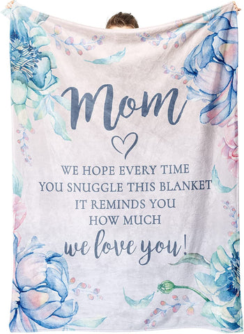 Blanket Gifts for Grandma, Grandma Birthday Gifts, Mother‘s Day Gifts for Grandma from Granddaughter Grandchildren, We Love You Cozy Throw Blankets Present 50" x 60"