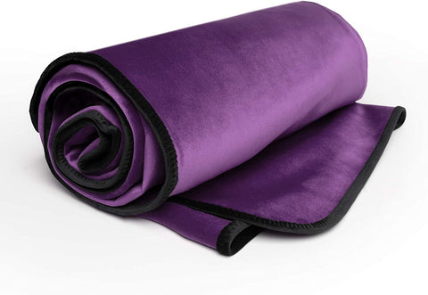 Waterproof Throw Blanket | Protector for People and Pets | Leak Proof Moisture Barrier - Regular Size, Micro-Velvet Red