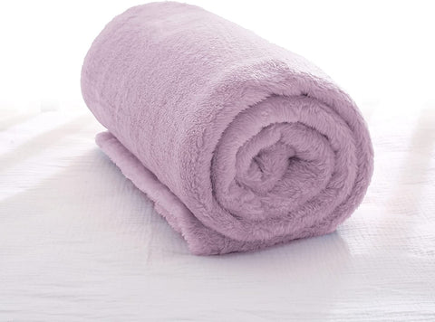 Plush Extra Large Fleece Throw Blanket for Couch,Bed and Sofa (50x70 inches, Dusty Pink) Soft, Warm, Lightweight