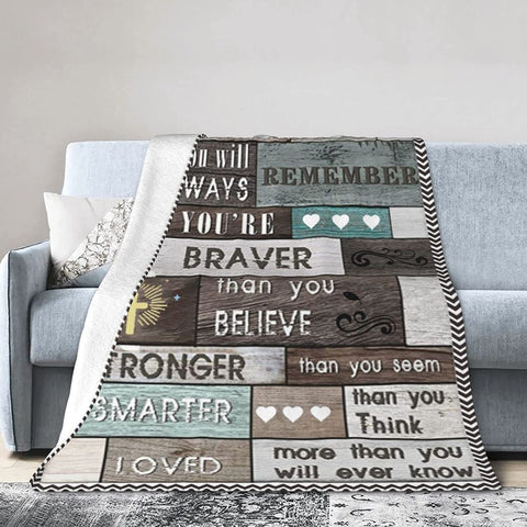 Christian Blanket Gifts for Women, Inspirational Religious Scripture Birthday for Women Men Friends Mother Father, Bible Verse Prayers, 50x60 Inch