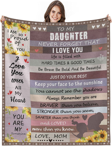 Son Blanket, Gifts for Son to My Son Blanket from Mom, Birthday Gifts for Son from Mom, Son Gifts from Mom, Graduation Gifts for Son, Soft Fleece Throw Blanket Talking Love to Him 50x60 inch