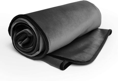 Waterproof Throw Blanket | Protector for People and Pets | Leak Proof Moisture Barrier - Regular Size, Micro-Velvet Red