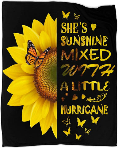 Sunflower Gifts for Women Sunflower Blanket for Women Friend Butterfly Blanket Inspirational Friendship Gift for Women 50*60in…