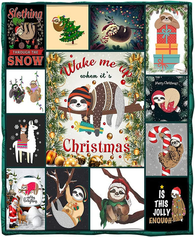 Flannel Blanket 3D Sloth Blanket Lightweight Cozy Soft Plush Throw Blanket for Sofa Couch Bed All Season (3D Sloth, 60'' x 50'')