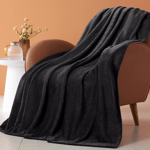 Fleece Throw Blanket for Couch Sofa or Bed Throw Size, Soft Fuzzy Plush Blanket, Luxury Flannel Lap Blanket, Super Cozy and Comfy for All Seasons (Graphite, 50" x 60")
