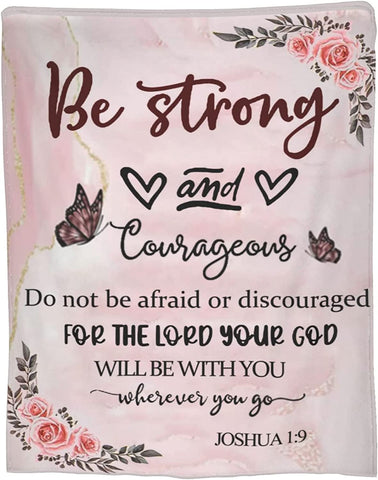 Christian Blanket Gifts for Women, Inspirational Religious Scripture Birthday for Women Men Friends Mother Father, Bible Verse Prayers, 50x60 Inch