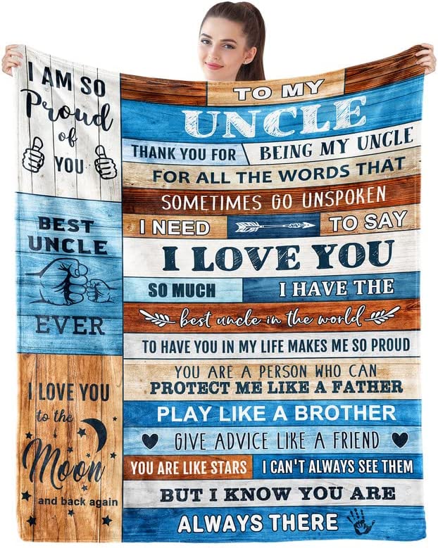 Gifts for Uncle from Niece and Nephew for Uncle Unique Gifts Ideas for Uncle from Niece Birthday Gifts for Uncle for Uncle Throw Blanket 60x50 inch
